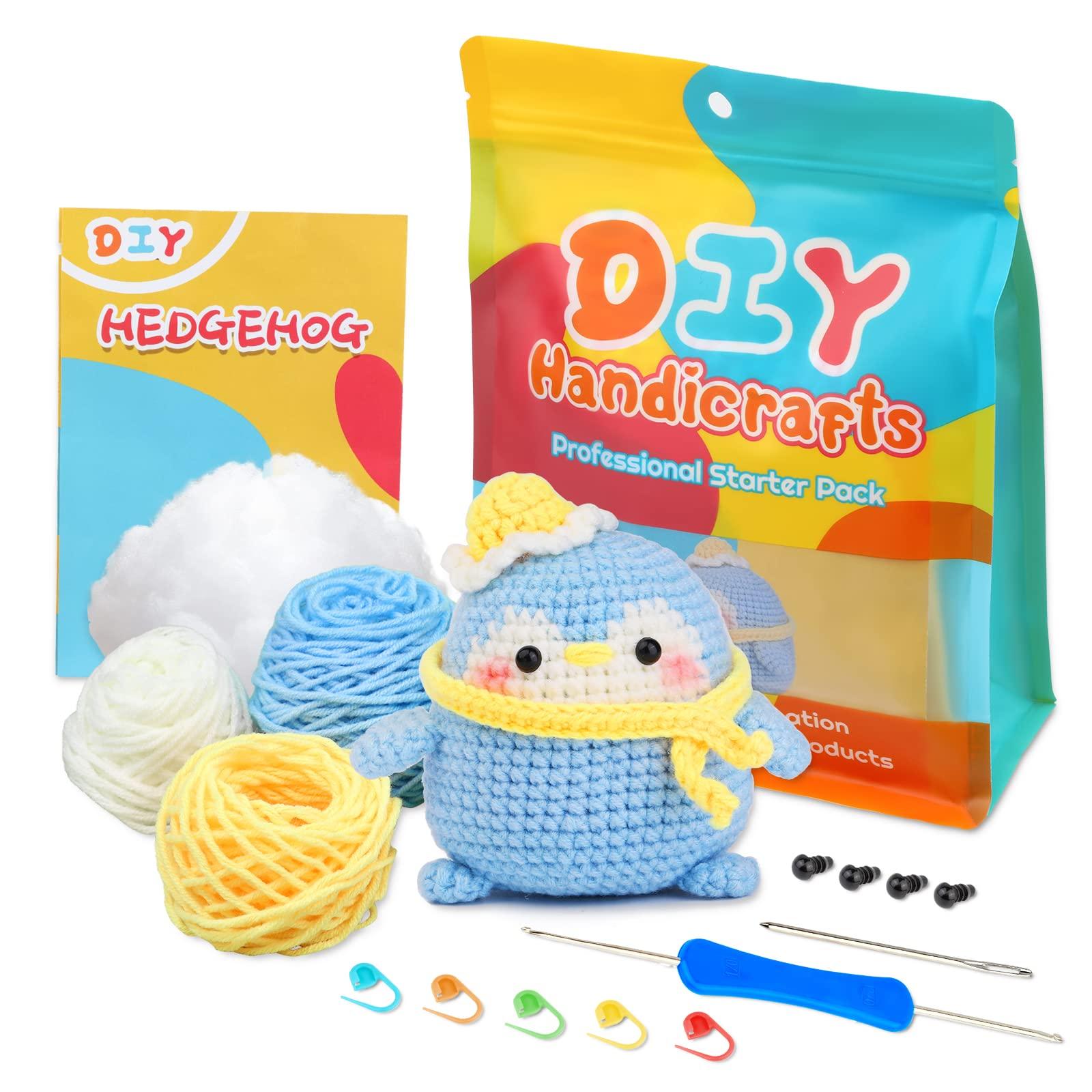 Cute Penguin Animals Crochet Kit, Crochet Materials Kit With Video