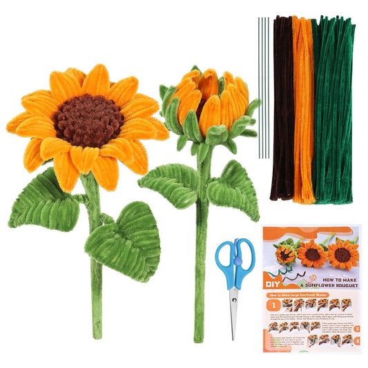 Pipe Cleaners Chenille Stem Sunflowers Supplies  for DIY Art and Craft Decorations