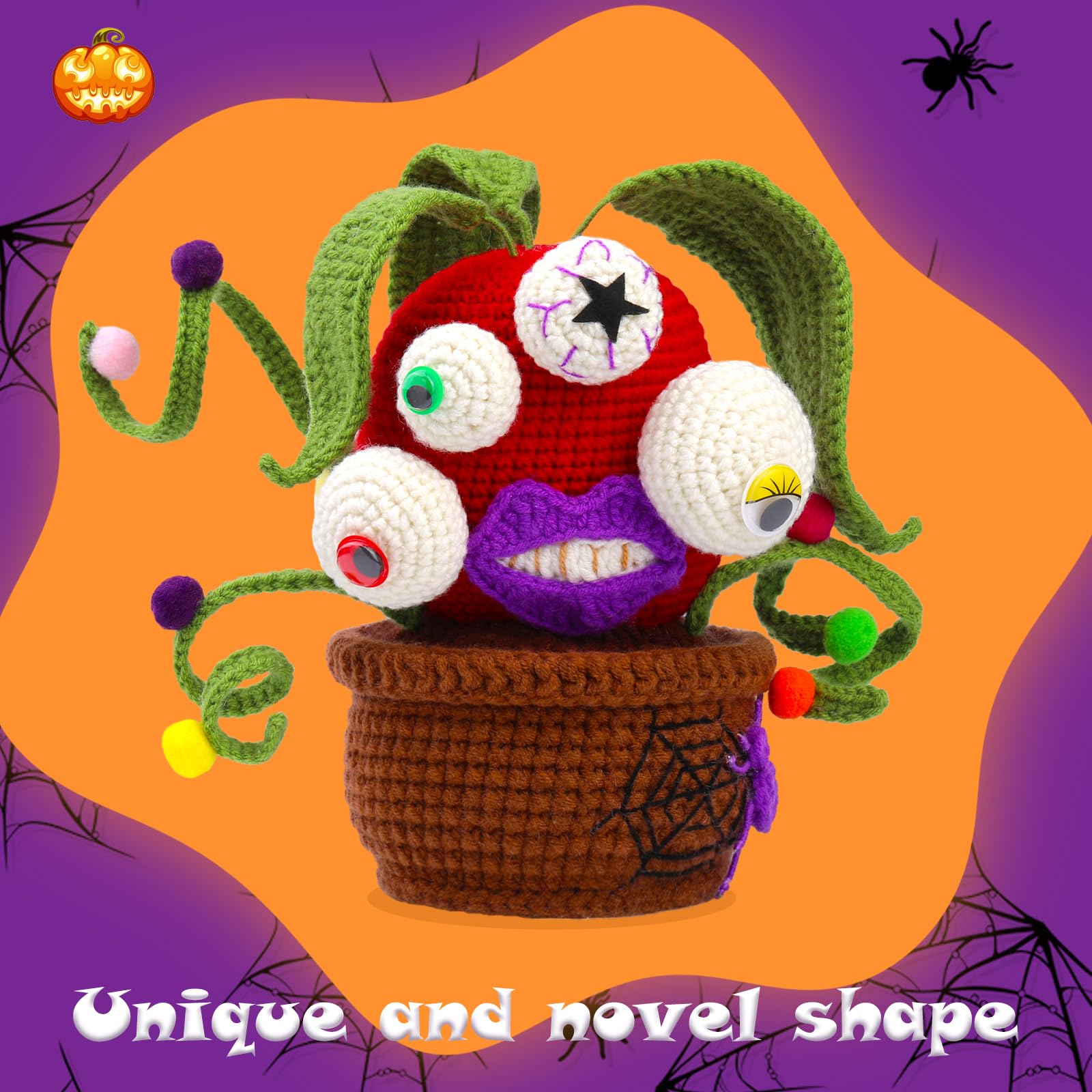 Multi-eyed Potted Halloween Crochet Kit