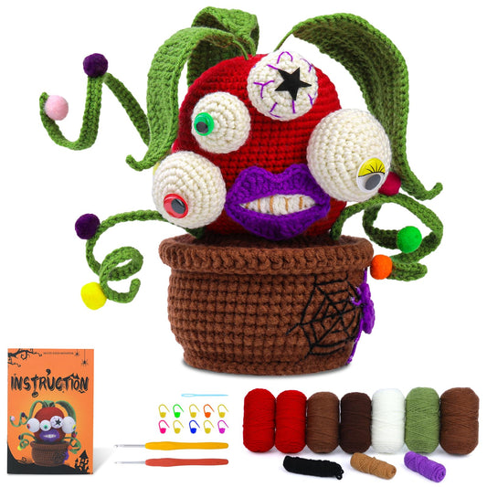 Multi-eyed Potted Halloween Crochet Kit