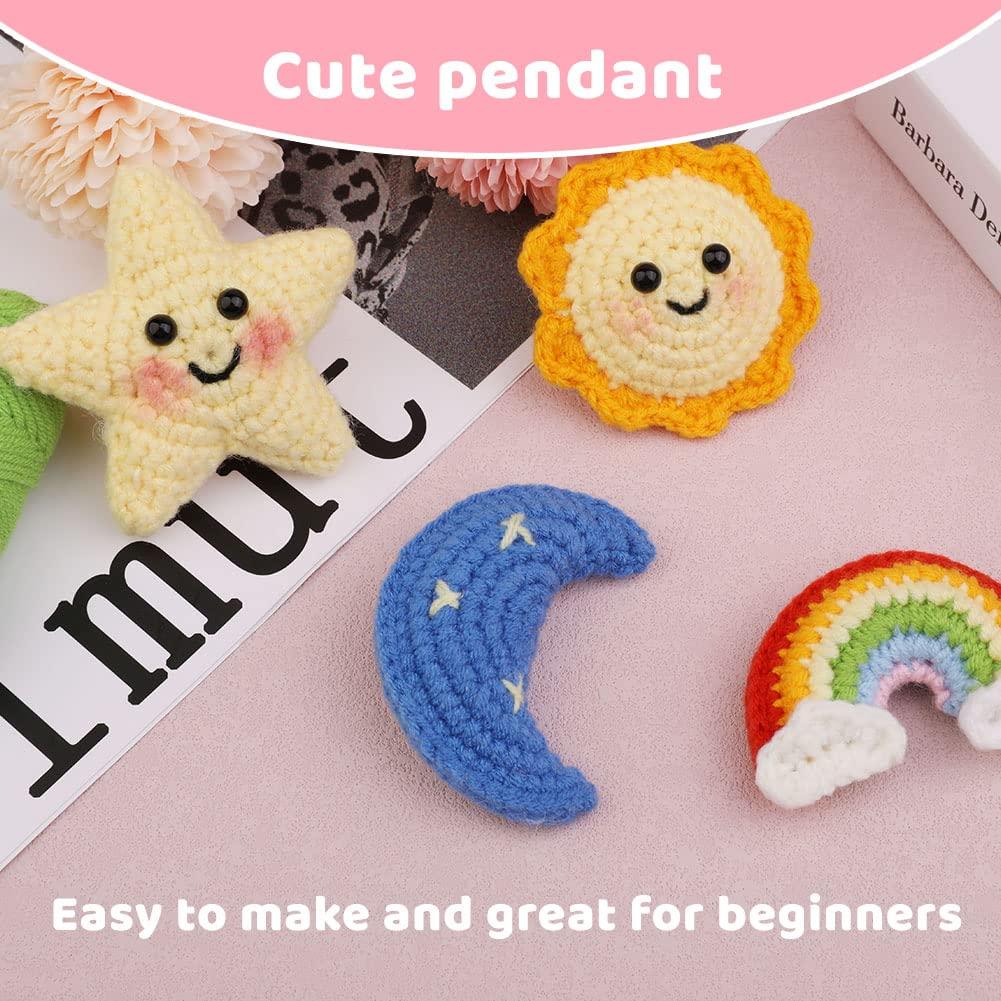 Sun Moon Star Rainbow Heart Flower Cloud Crochet Kit - Uzecpk.com