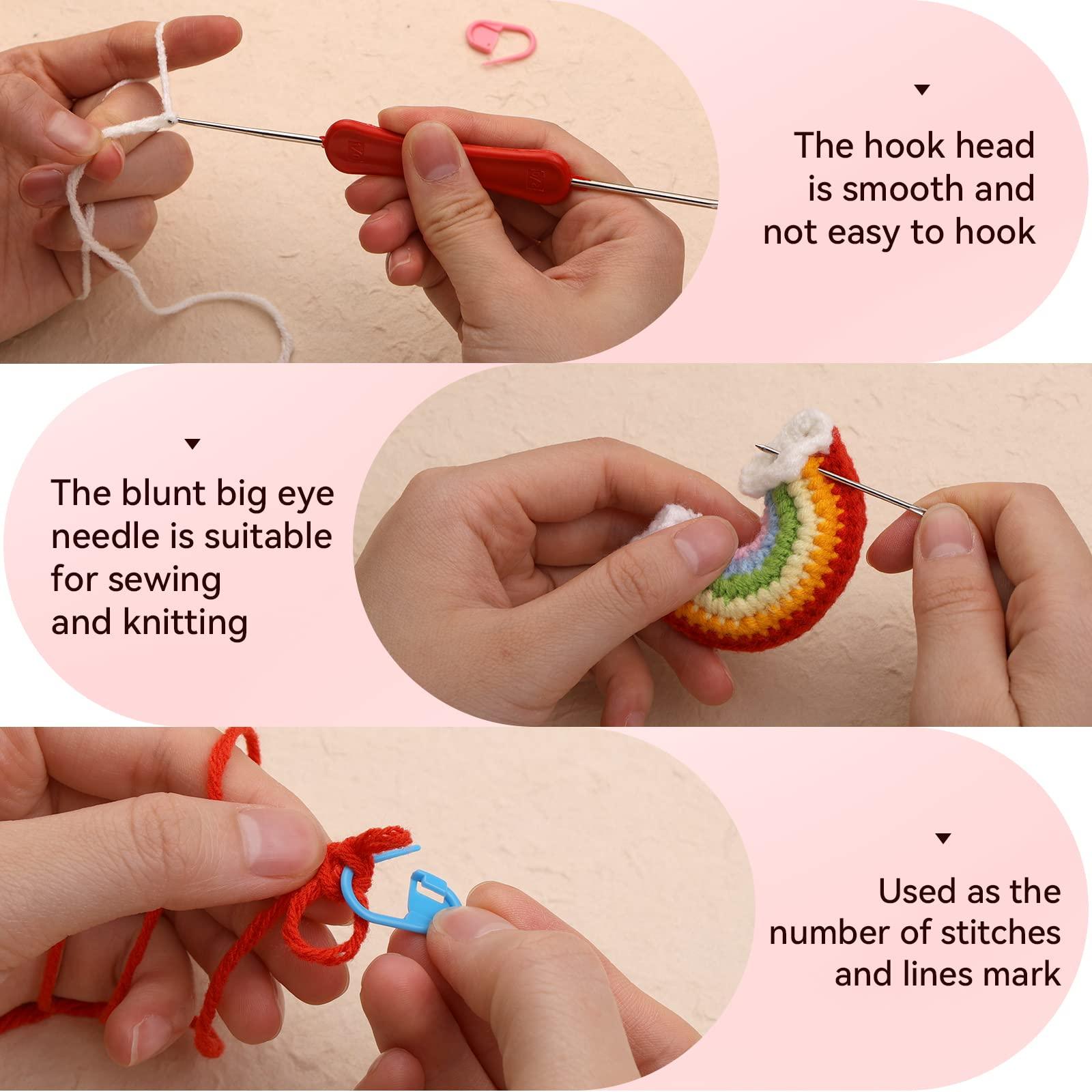 Sun Moon Star Rainbow Heart Flower Cloud Crochet Kit - Uzecpk.com