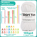 4x50g Cotton Blend Easy Beginners Crochet Yarn - Uzecpk.com