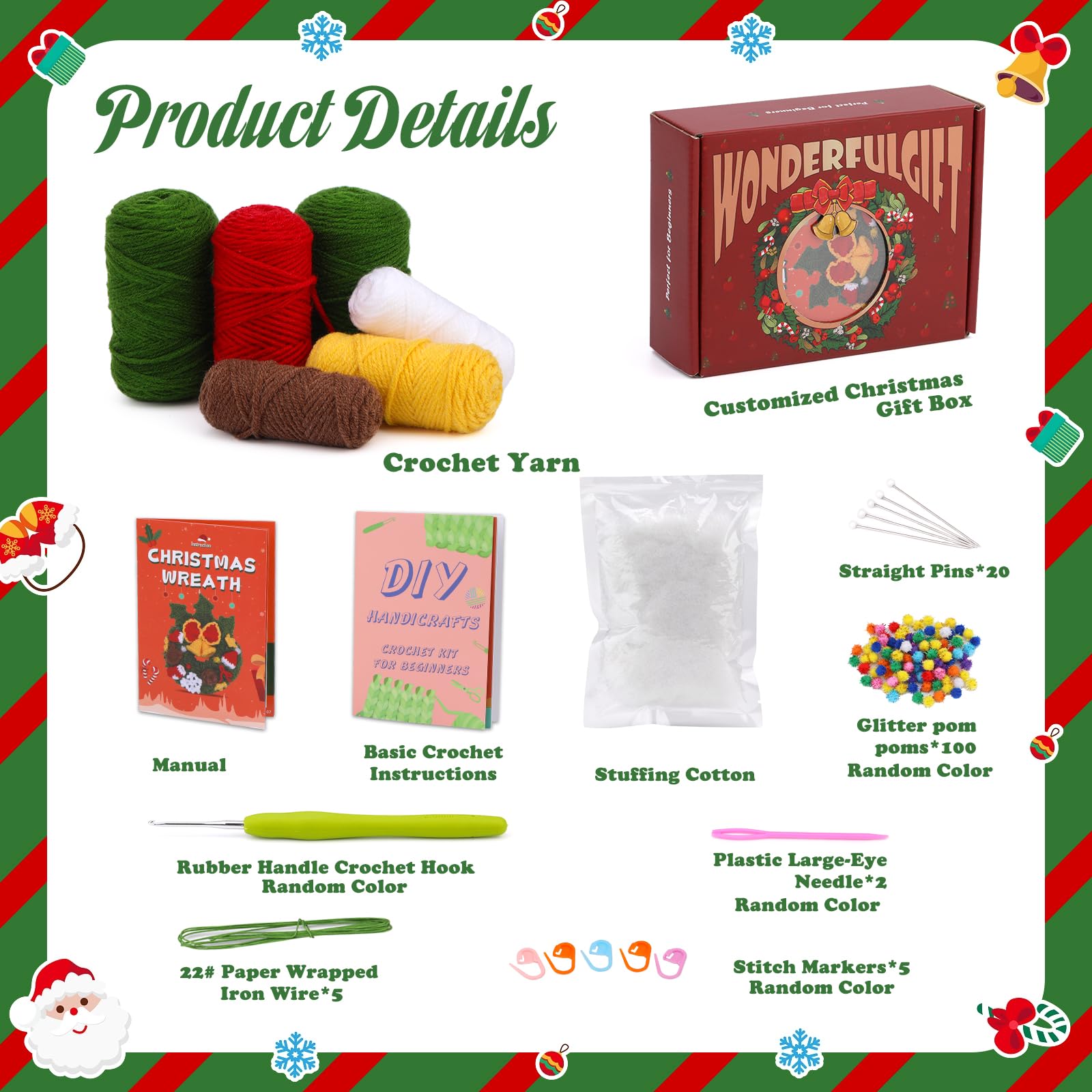 Christmas Wreath Crochet Kit