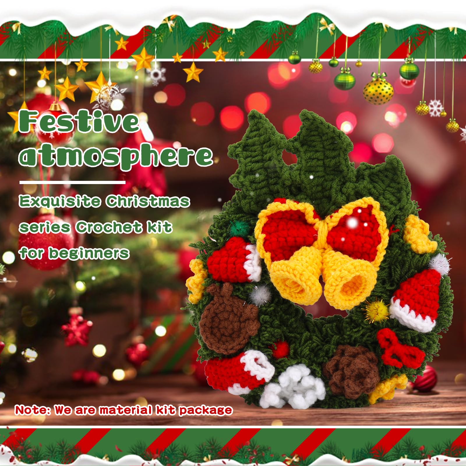 Christmas Wreath Crochet Kit