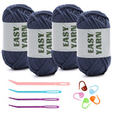 4x50g Nylon Cotton Easy Beginners Crochet Yarn - Uzecpk.com