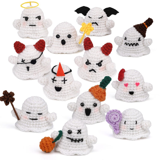 Ghost Family Halloween Crochet Kit