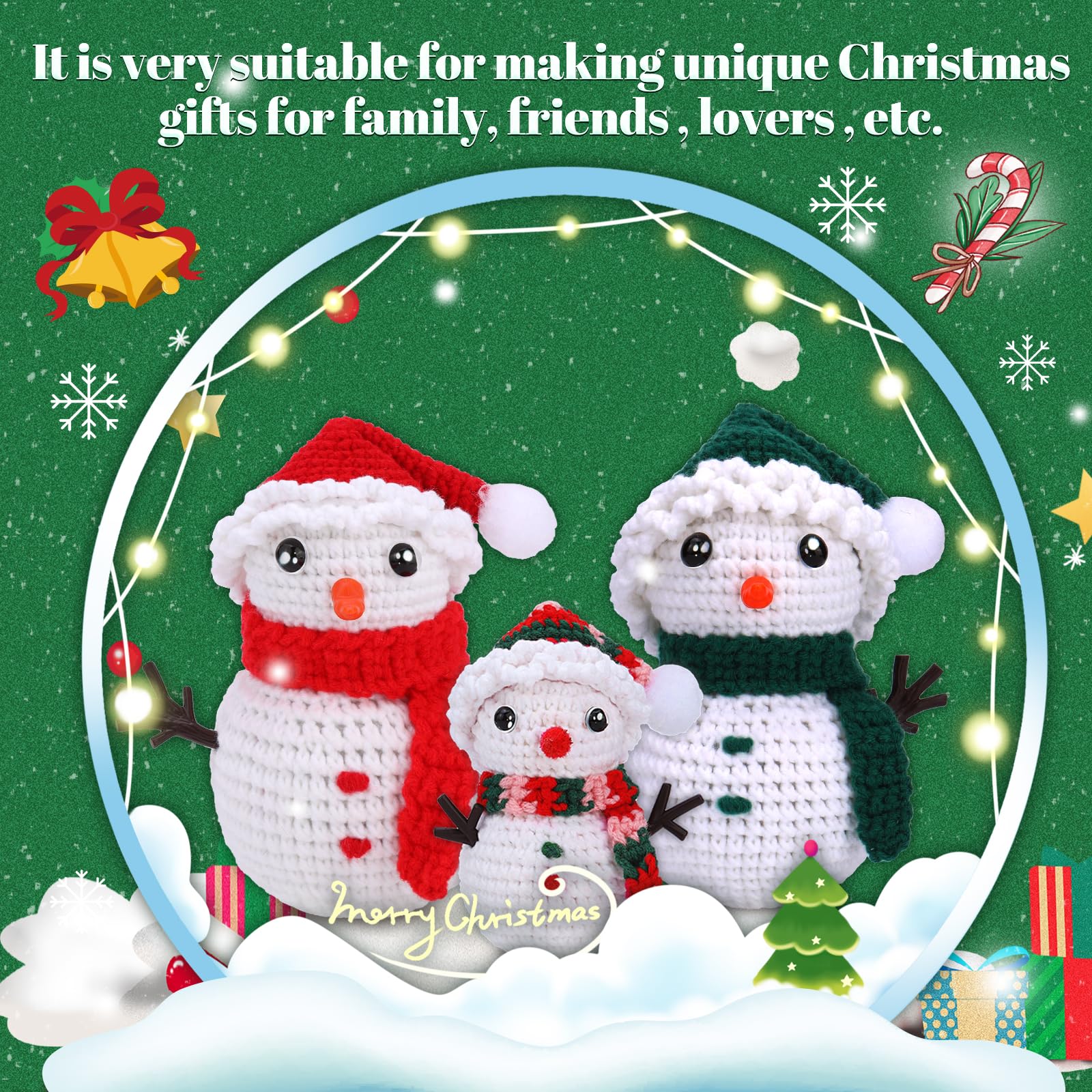 Christmas Snowman Crochet Kit